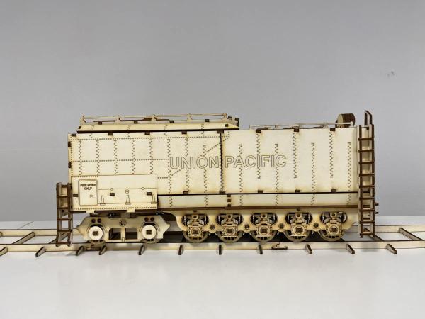 Western Union UP400 (4-8-8-4) Big Boy tender as a 3D wooden model